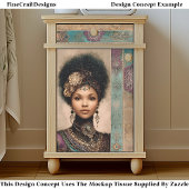 African American Woman, Baroque DY2L Decoupage 薄葉紙