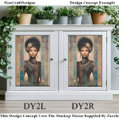 African American Woman, Baroque DY2L Decoupage 薄葉紙