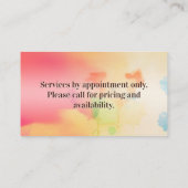 African American Woman Fashion Black Hair Salon 名刺 (裏面)