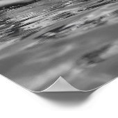 African American Women Surfing Print, Black and Wh ポスター (角)