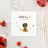 African-American Yellow Black Bee Baby Shower  スタンダードカクテルナプキン (インサイチュ)