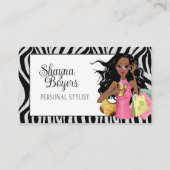 African American Zebra Print 名刺 (正面)