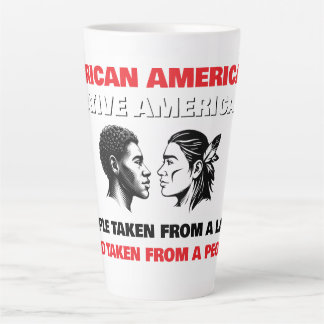 African Americans and Native Americans カフェラテマグ