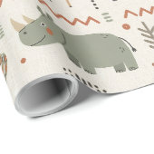 African Animal Parade Tribal Style ID1262 ラッピングペーパー (ロールコーナー)