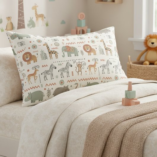 African Animal Parade Tribal Style ID1262 枕カバー