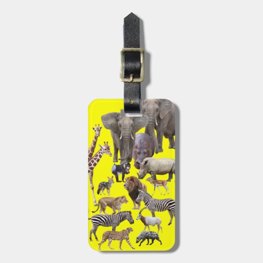 African Animals ラゲッジタグ (正面縦)