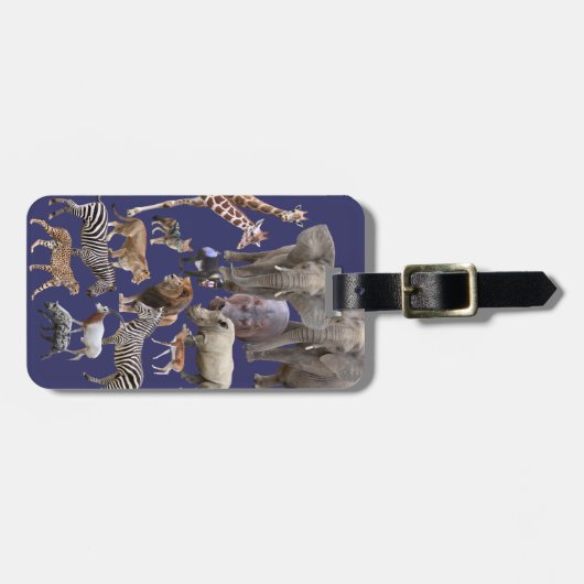 African Animals ラゲッジタグ (正面横)