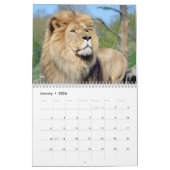 African animals 12 month calendar カレンダー (1月 2026)