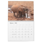African Animals 2026 Calendar カレンダー (2月 2026)