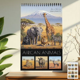 African Animals Calendar 2026 / African Wildlife カレンダー