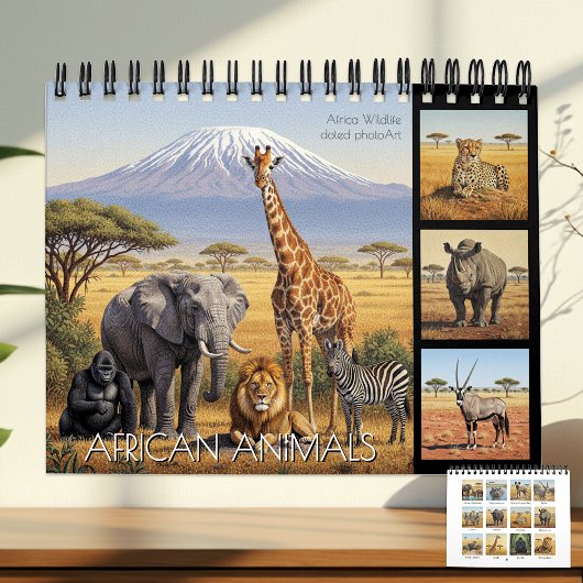 African Animals Calendar 2026 / wild Africa カレンダー
