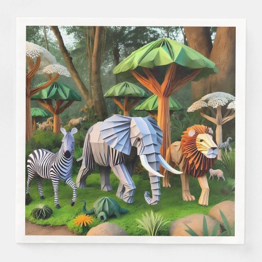 African animals in origame (正面)