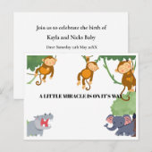 African Animals Surprise Gender Baby Shower  シーズンポストカード (正面/裏面)