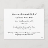 African Animals Surprise Gender Baby Shower  シーズンポストカード (裏面)