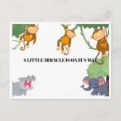 African Animals Surprise Gender Baby Shower  シーズンポストカード (正面)