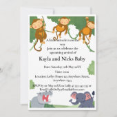 African Animals Surprise Gender Baby Shower  招待状 (正面)