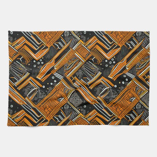 African art キッチンタオル (横)