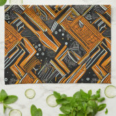 African art キッチンタオル (折り畳み)