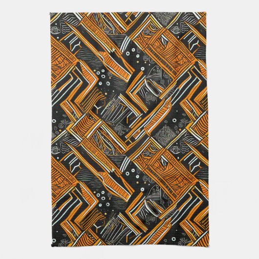 African art キッチンタオル (縦)