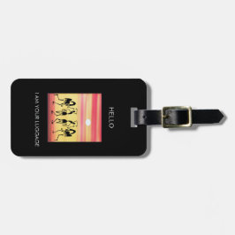 African Art Abstract Break Dance Luggage Tag ラゲッジタグ