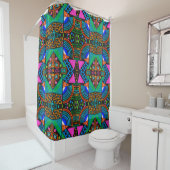 African art drawing. Seamless aztec pattern. Chero シャワーカーテン (インサイチュ)