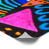 African art drawing. Seamless aztec pattern. Chero ポスター (角)
