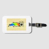 African Art Elegant and Stylish Woman  ラゲッジタグ (正面横)