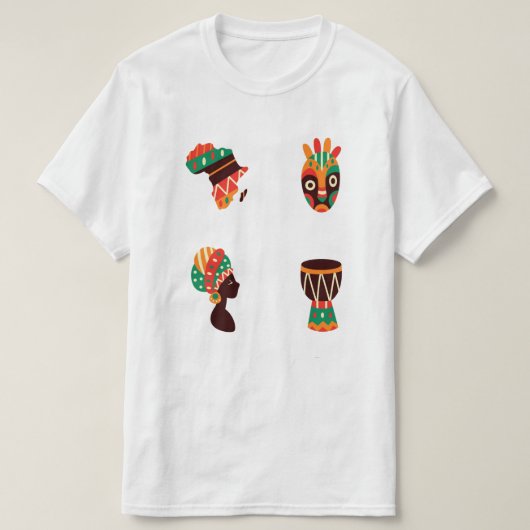 African Art Mens T-Shirt Tシャツ (デザイン正面)