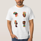 African Art Mens T-Shirt Tシャツ (正面)