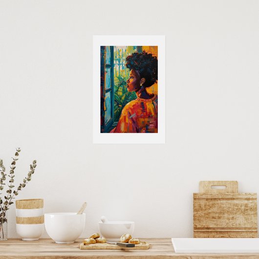 African Art Print ポスター (キッチン)