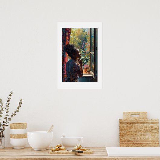 African Art Print ポスター (キッチン)