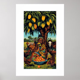 African Art Print ポスター