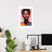 African Art Print ポスター (ホームオフィス)