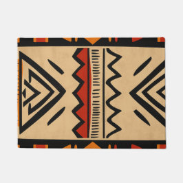 African background in warm colors ドアマット