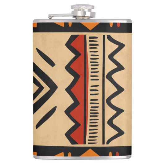 African background in warm colors フラスク (正面)