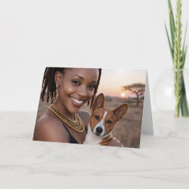 African Basenji Blank Card  カード