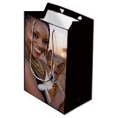 African Basenji Blank Card  ミディアムペーパーバッグ (正面アングル)