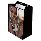 African Basenji Blank Card  ミディアムペーパーバッグ (裏面アングル)