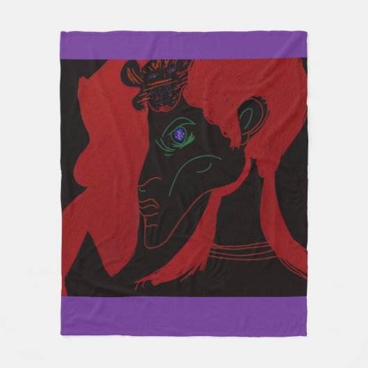 African Beastmaster Queen Fleece Blanket フリースブランケット (正面)