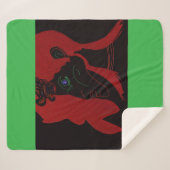 African Beastmaster Queen Sherpa Blanket シェルパブランケット (正面(横))