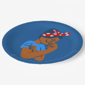 african black rosie the riveter rockabilly retro  ペーパープレート (アングル)