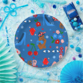 african black rosie the riveter rockabilly whimsy ペーパープレート (パーティー)