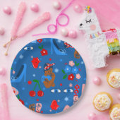 african black rosie the riveter rockabilly whimsy ペーパープレート (パーティー)