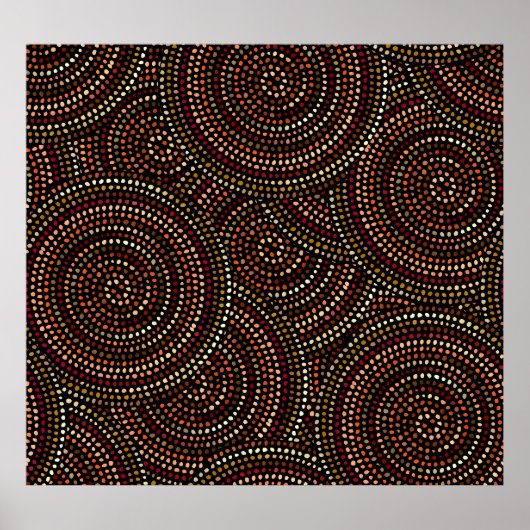 African Boho:部族シームレスアート。 ポスター (正面)