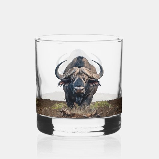 African buffalo ウイスキーグラス (裏面)