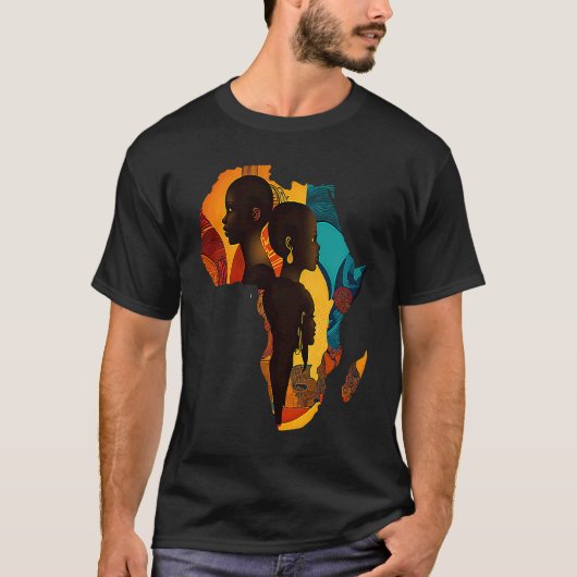 African Continent Black History  4 Tシャツ (正面)