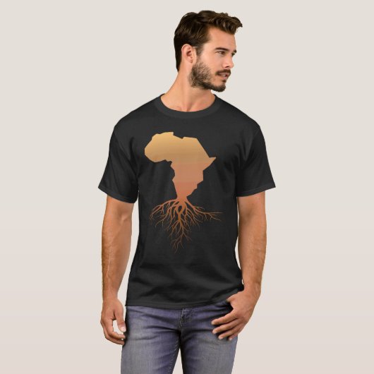 African Continent Roots African Pride Black Cultur Tシャツ (正面フル)