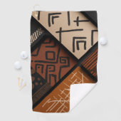 African culture designs on diagonal shapes ゴルフタオル (インサイチュ)