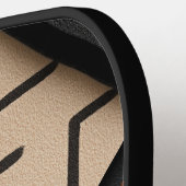 African culture designs on diagonal shapes ピックルボールラケット (左詳細)