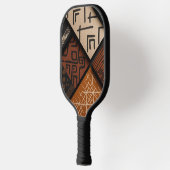 African culture designs on diagonal shapes ピックルボールラケット (左)
